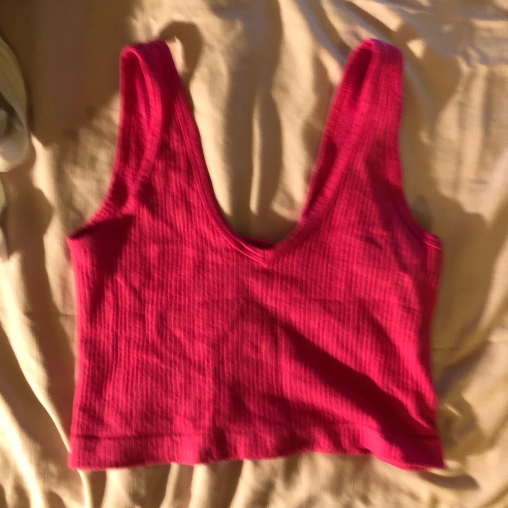 Urban Outfitters hot pink crop top